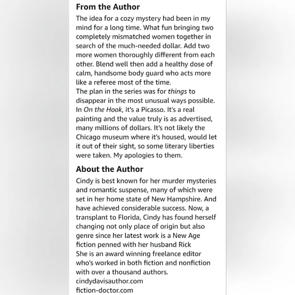 On The Hook Smith & Westen Mysteries Book 1 By Cindy Davis Paperback 315 Pages - Picture 6 of 8